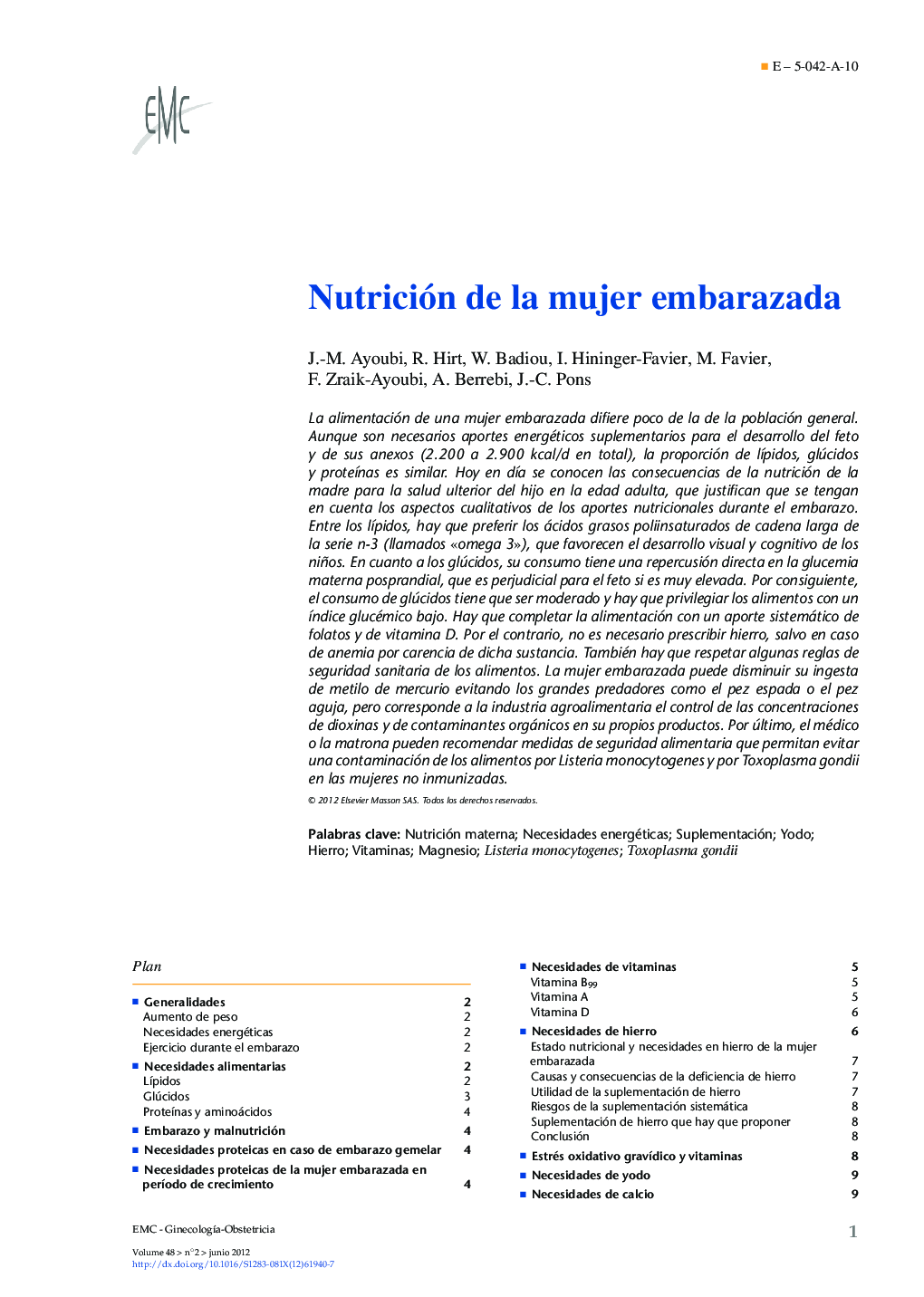 Nutrición de la mujer embarazada