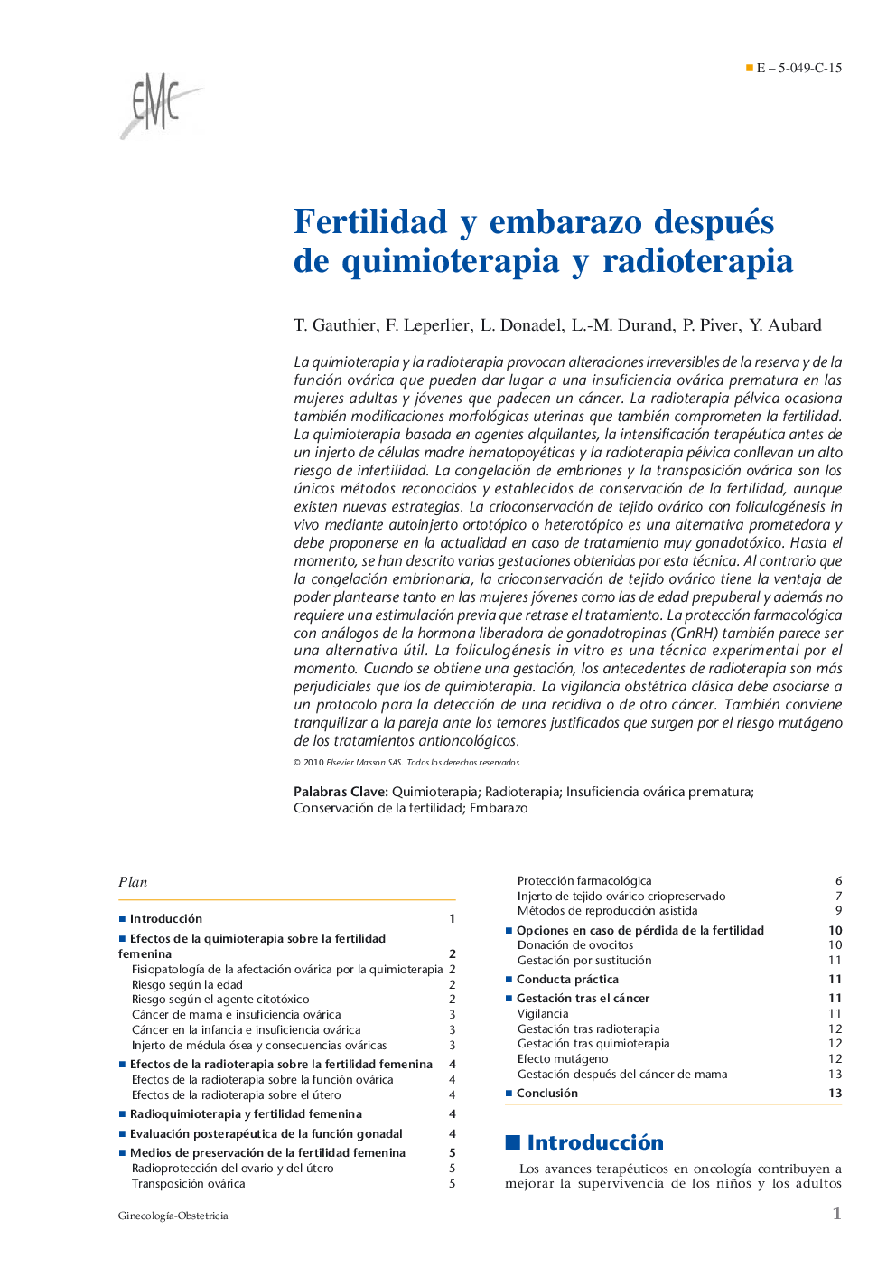 Fertilidad y embarazo después de quimioterapia y radioterapia