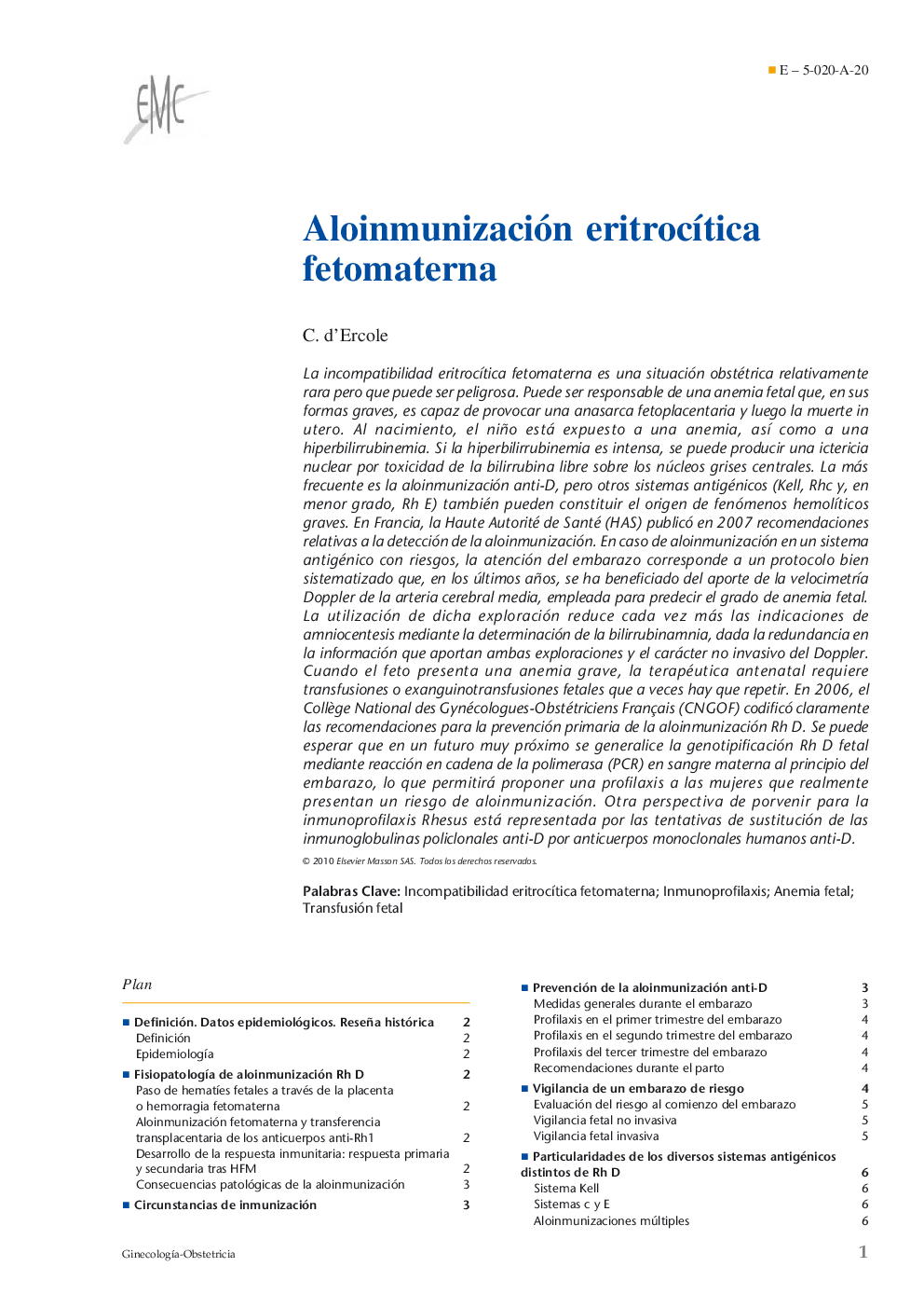 Aloinmunización eritrocÃ­tica fetomaterna