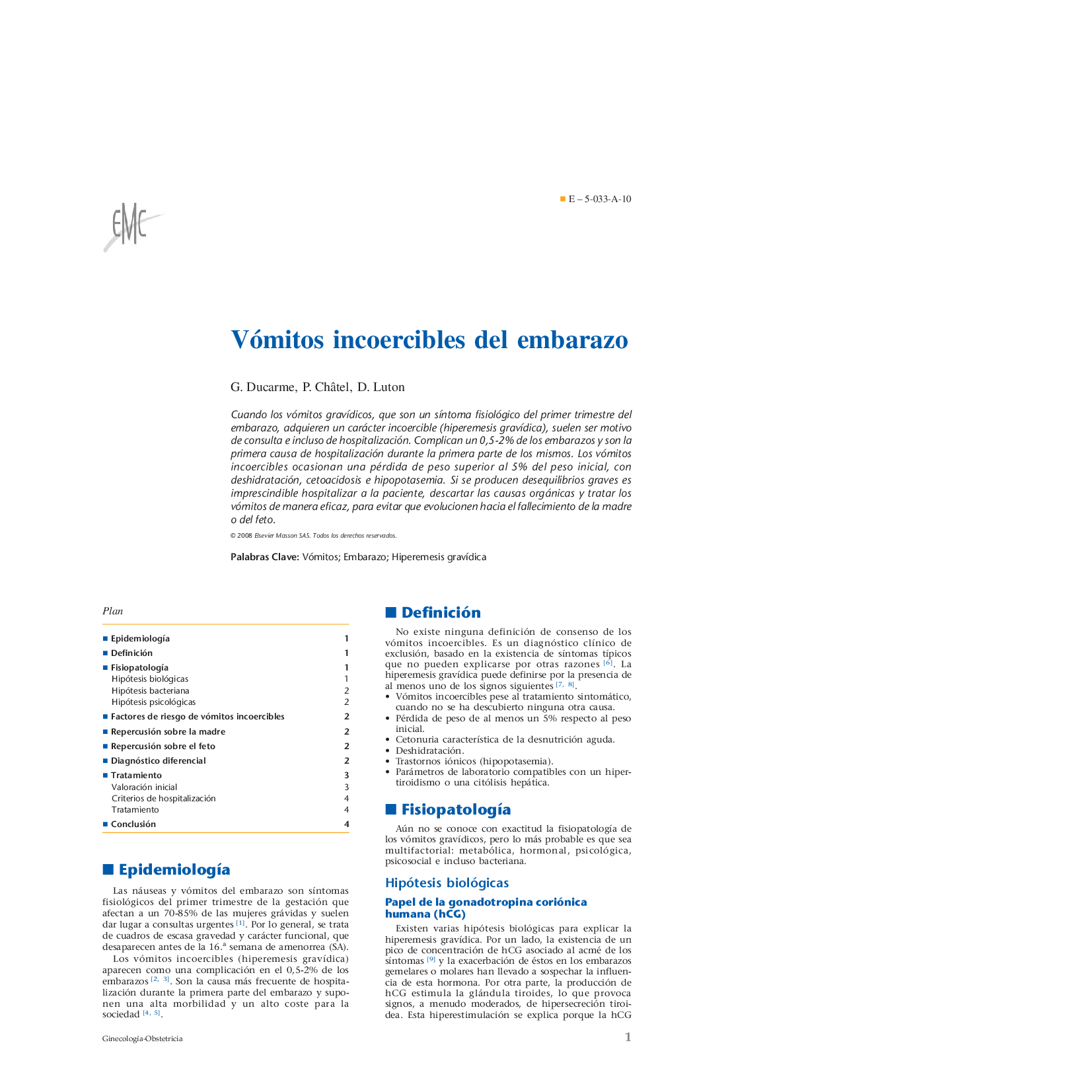 Vómitos incoercibles del embarazo