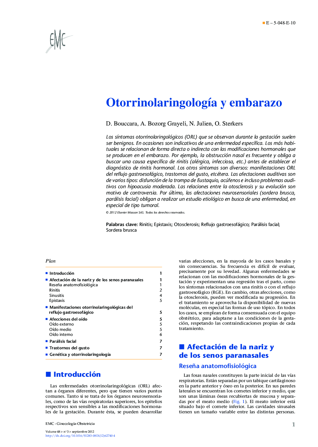 OtorrinolaringologÃ­a y embarazo