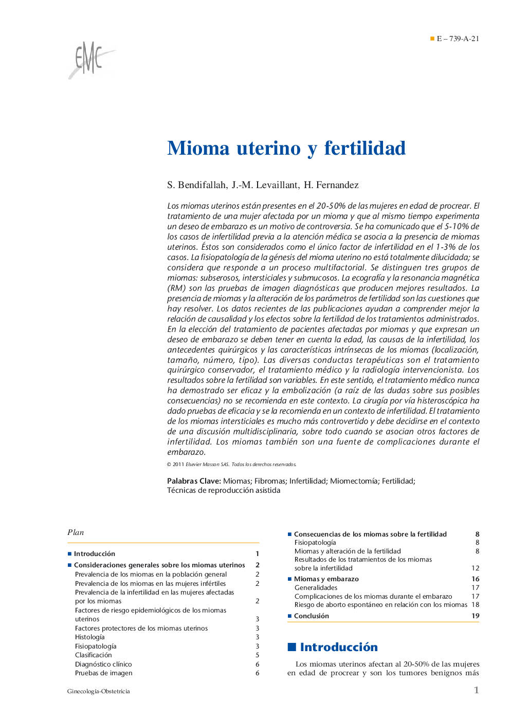Mioma uterino y fertilidad