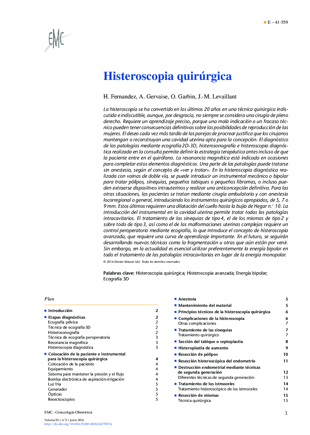 Histeroscopia quirúrgica
