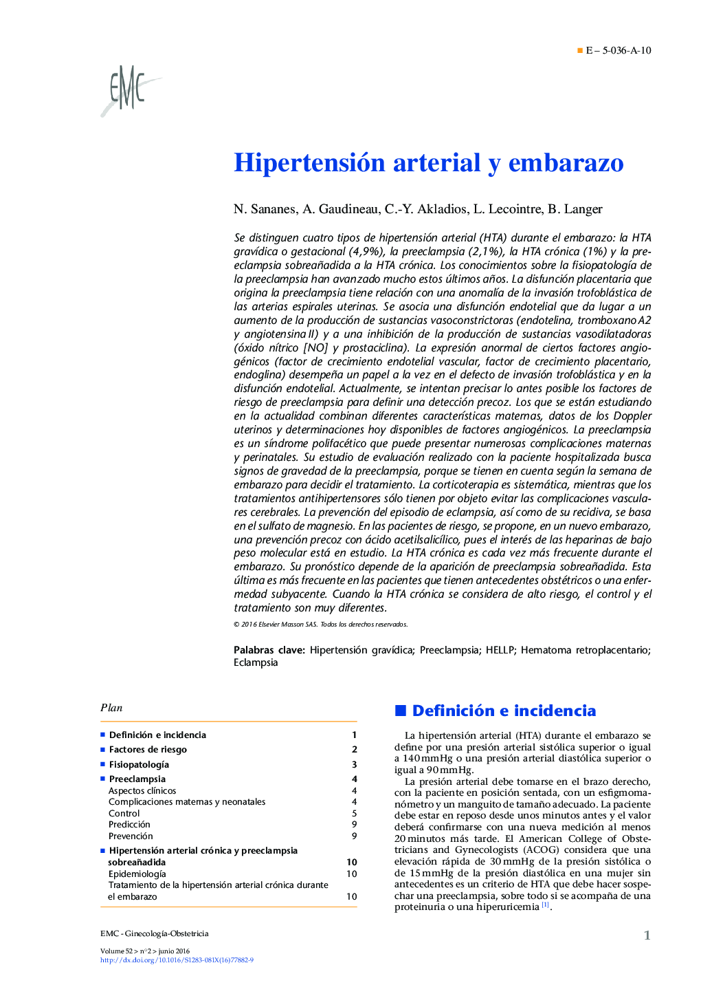 Hipertensión arterial y embarazo