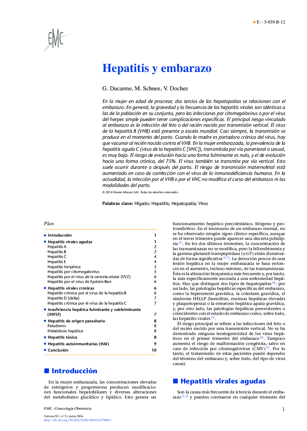 Hepatitis y embarazo