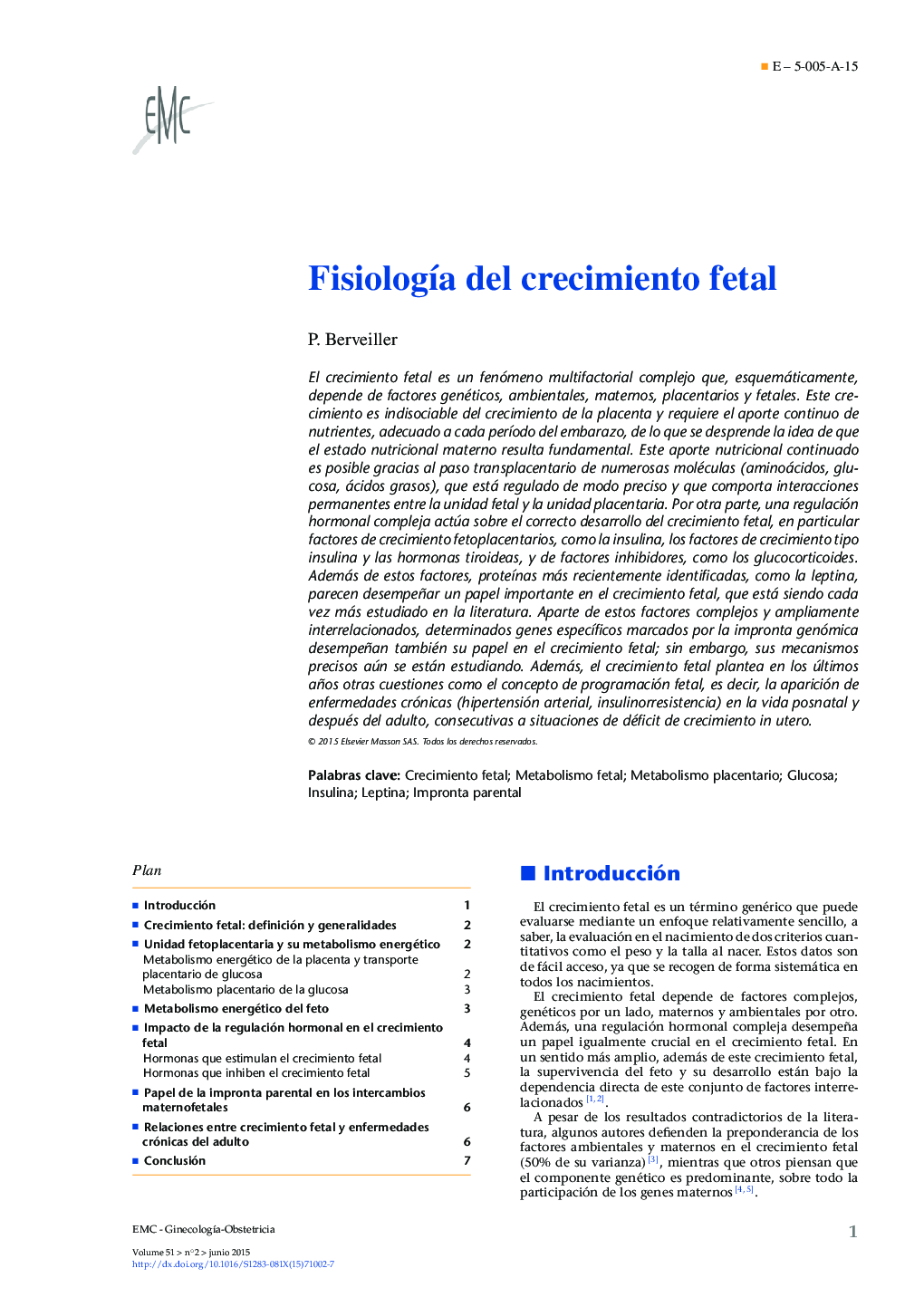 Fisiología del crecimiento fetal