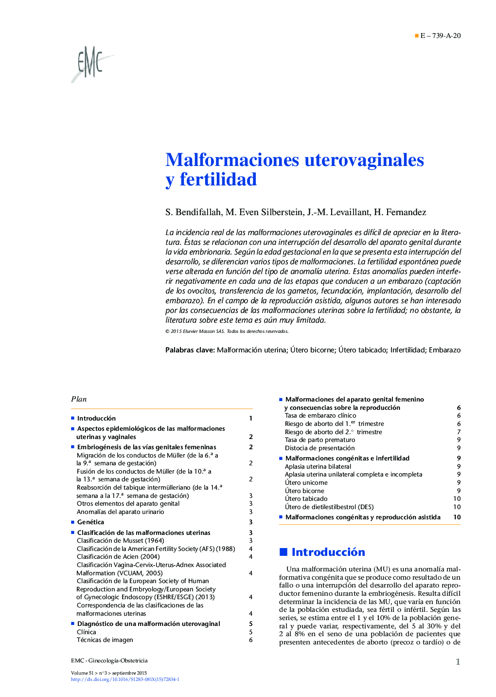 Malformaciones uterovaginales y fertilidad