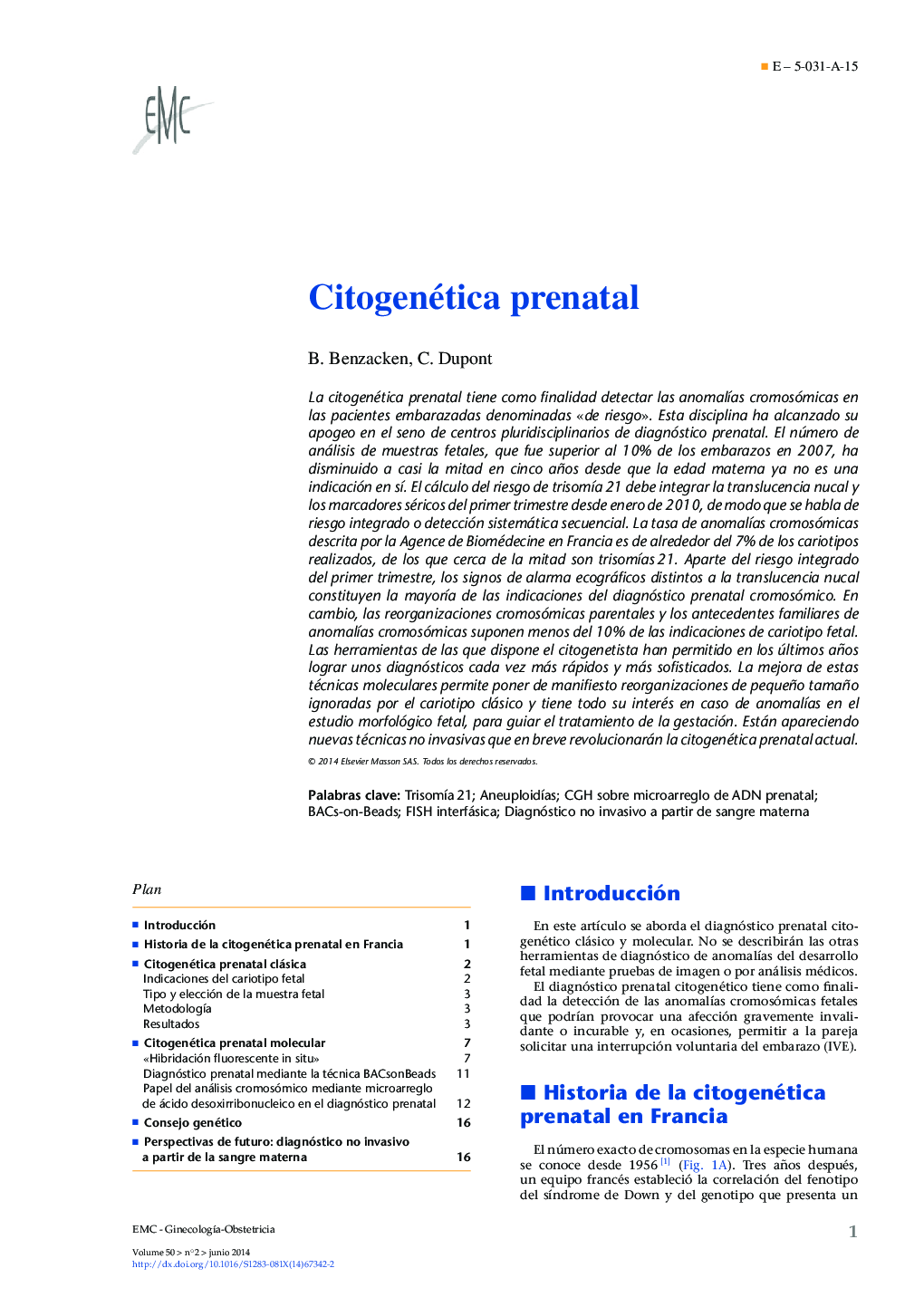 Citogenética prenatal