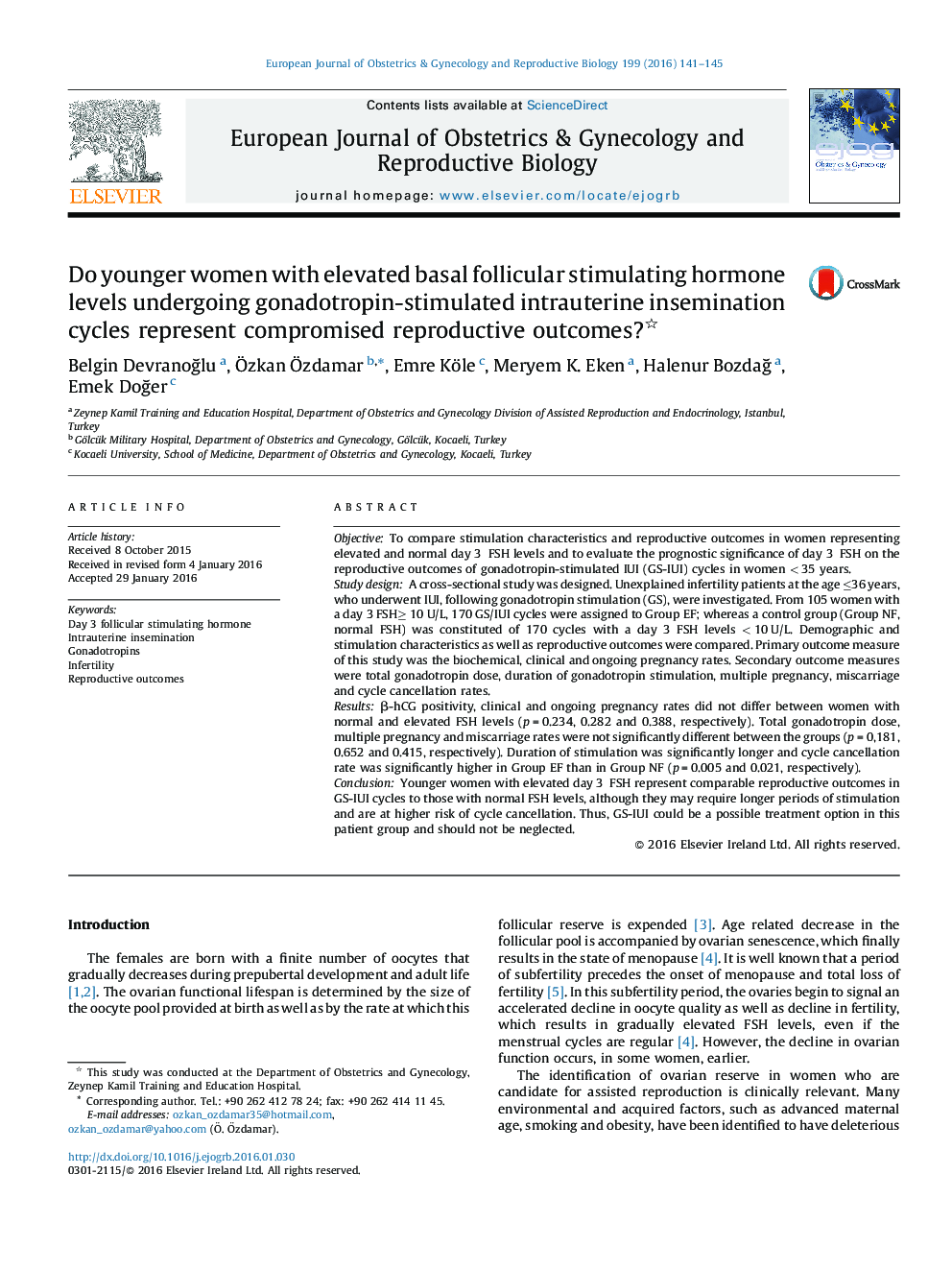 Do younger women with elevated basal follicular stimulating hormone levels undergoing gonadotropin-stimulated intrauterine insemination cycles represent compromised reproductive outcomes? 