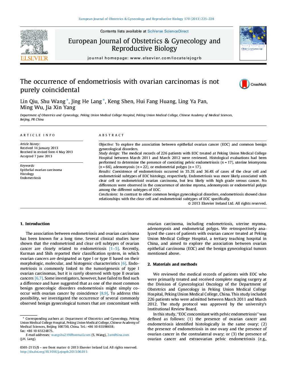 The occurrence of endometriosis with ovarian carcinomas is not purely coincidental