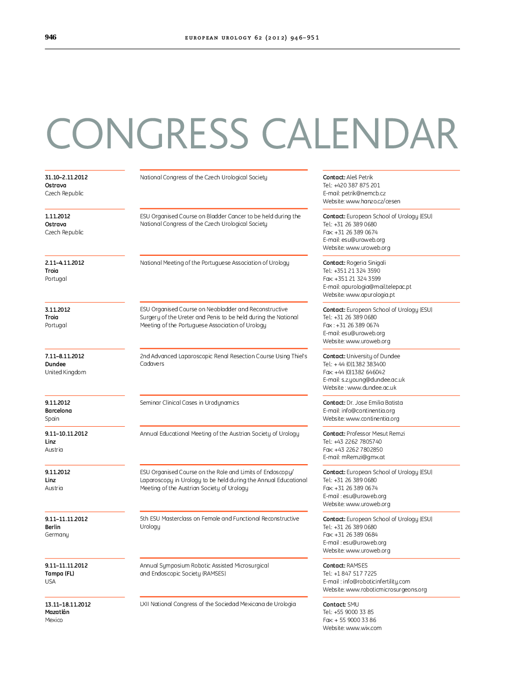 عکس صفحه اول مقاله: Congress Calendar Congress Calendar