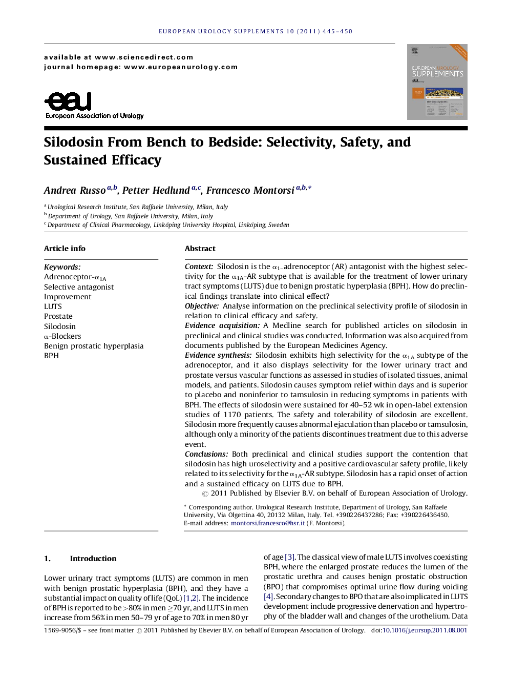 Silodosin From Bench to Bedside: Selectivity, Safety, and Sustained Efficacy