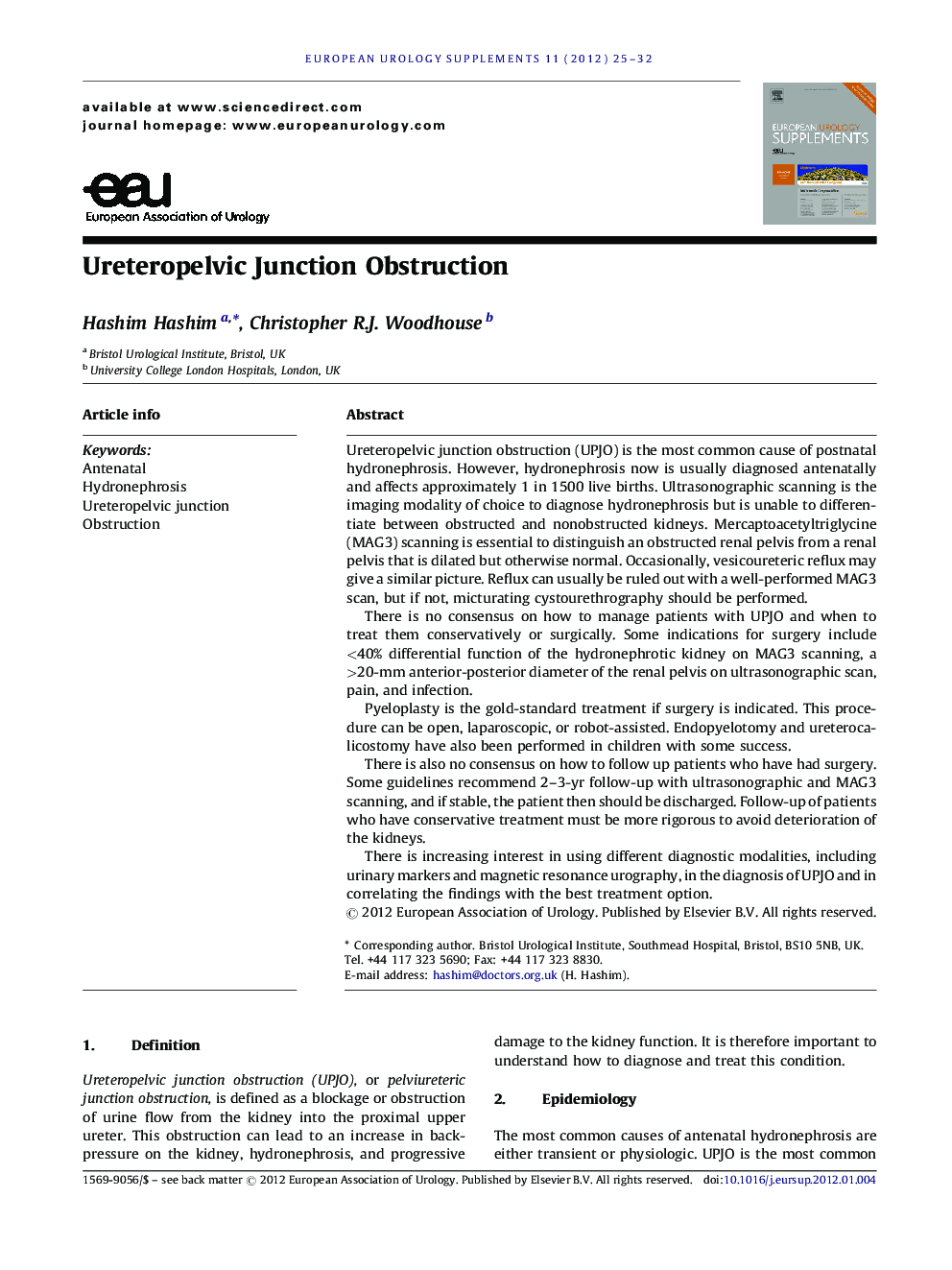 Ureteropelvic Junction Obstruction