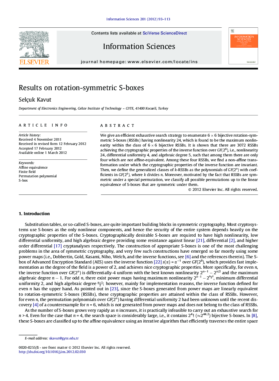 Results on rotation-symmetric S-boxes