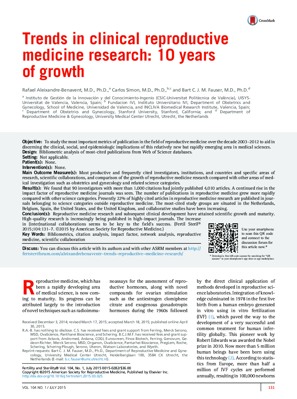 روند تحقیقات بالینی تولید مثلث: 10 سال رشد 