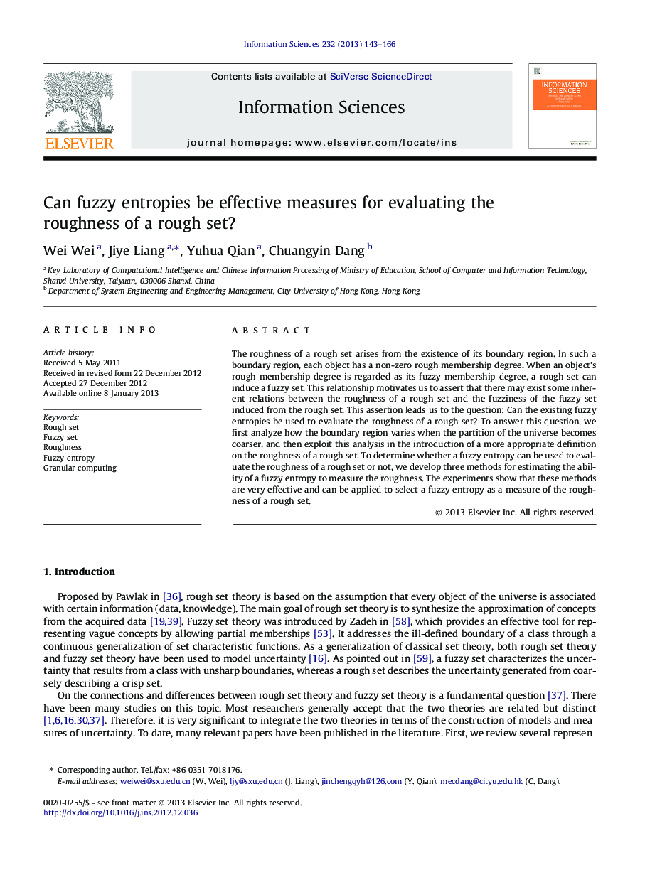 Can fuzzy entropies be effective measures for evaluating the roughness of a rough set?