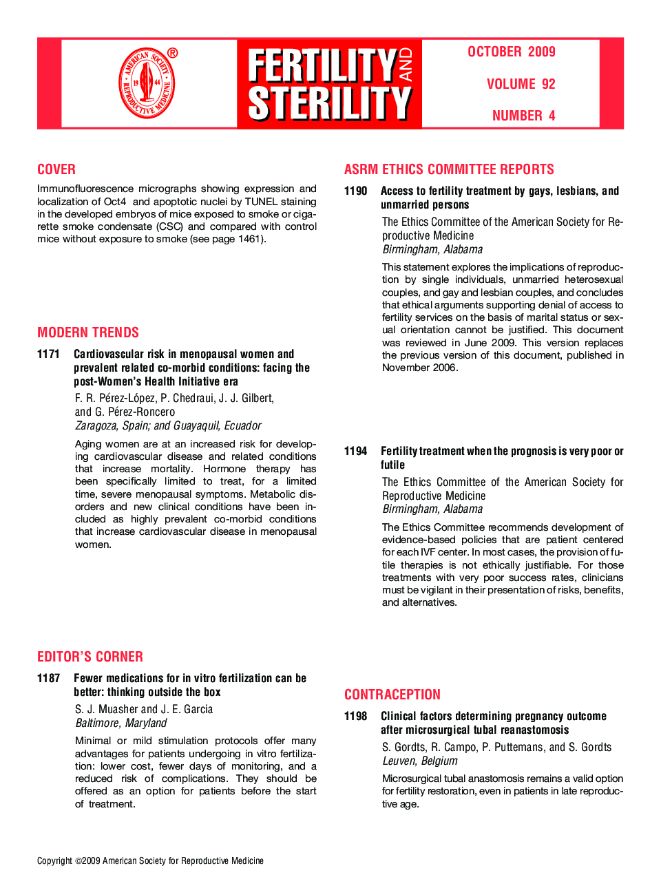 Table of contents