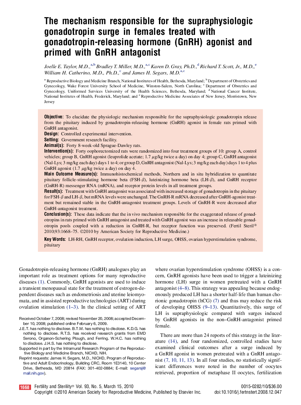 The mechanism responsible for the supraphysiologic gonadotropin surge in females treated with gonadotropin-releasing hormone (GnRH) agonist and primed with GnRH antagonist 