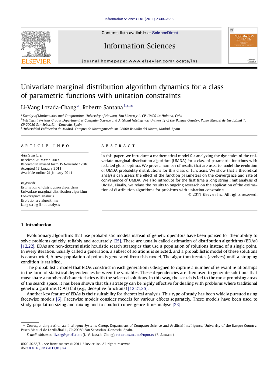 Univariate marginal distribution algorithm dynamics for a class of parametric functions with unitation constraints