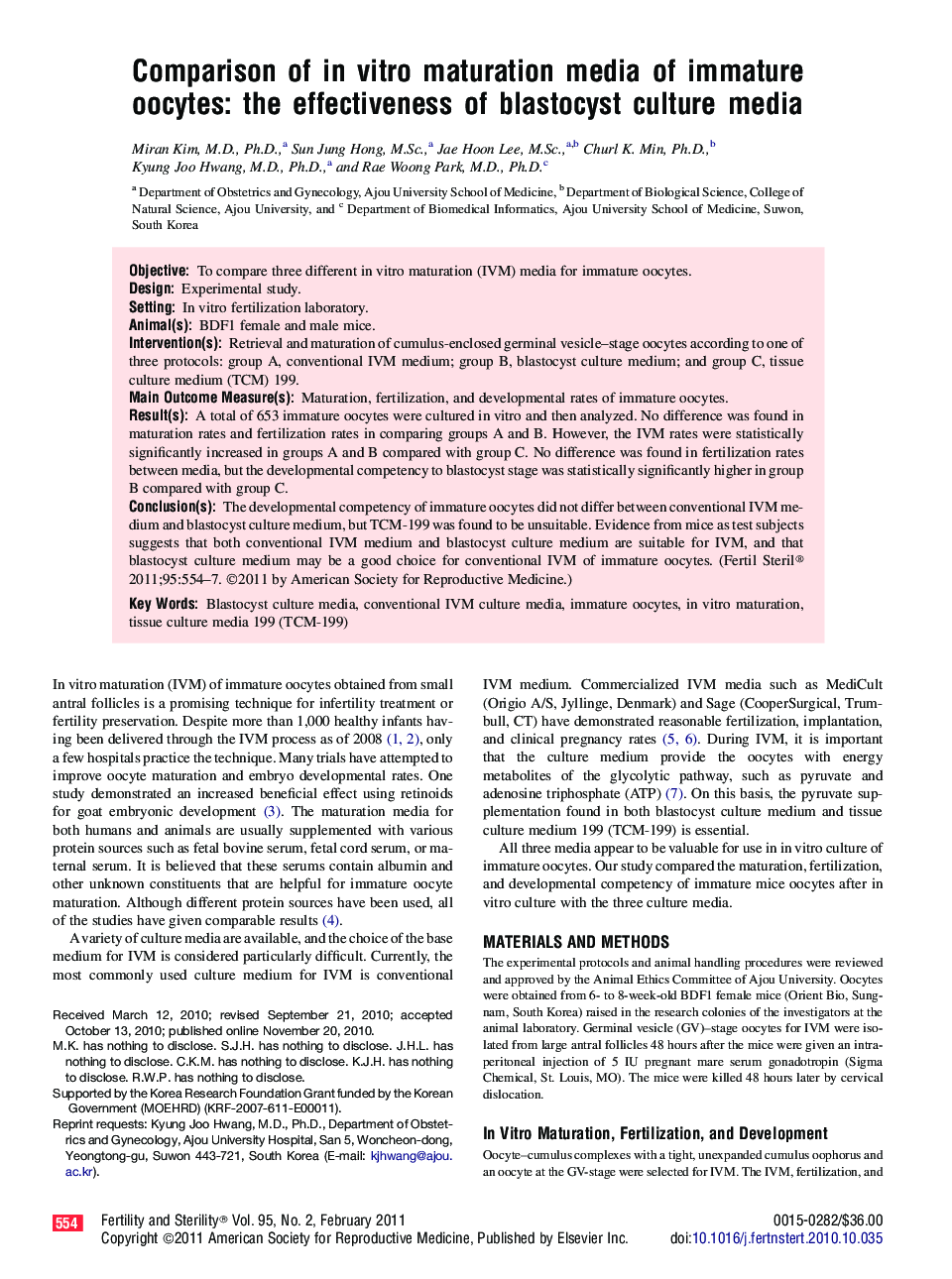 Comparison of in vitro maturation media of immature oocytes: the effectiveness of blastocyst culture media 