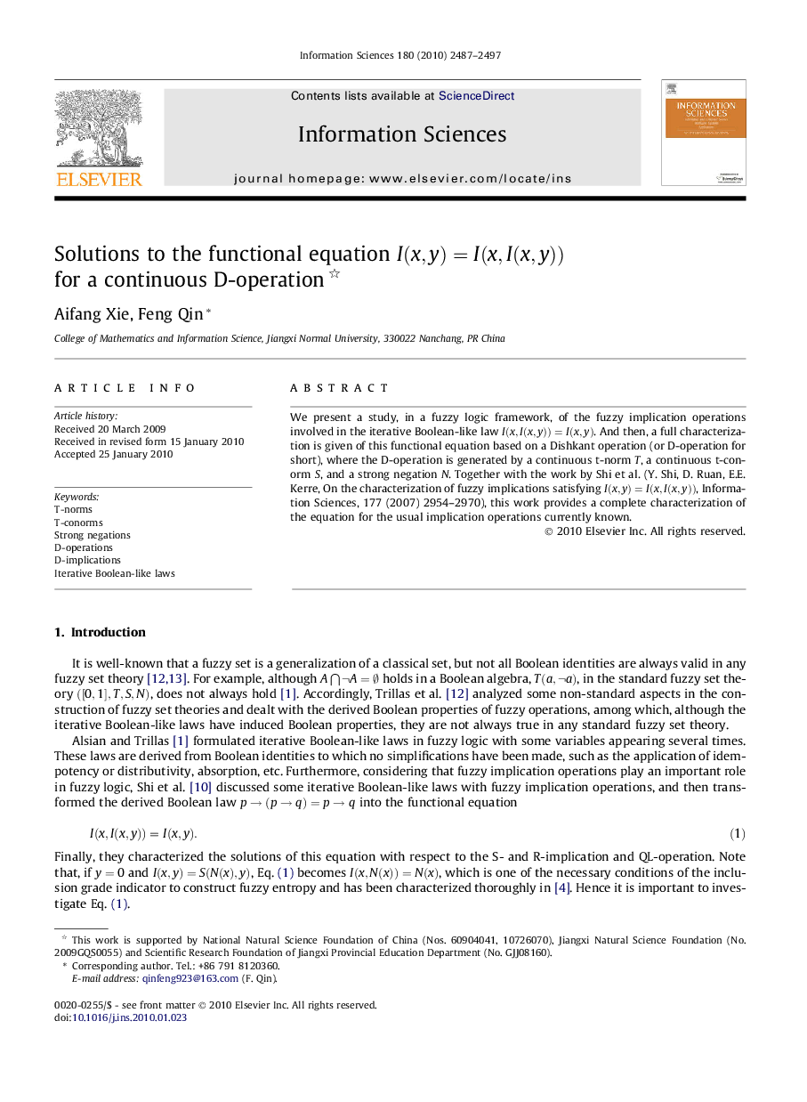 Solutions to the functional equation I(x,y)=I(x,I(x,y))I(x,y)=I(x,I(x,y)) for a continuous D-operation 