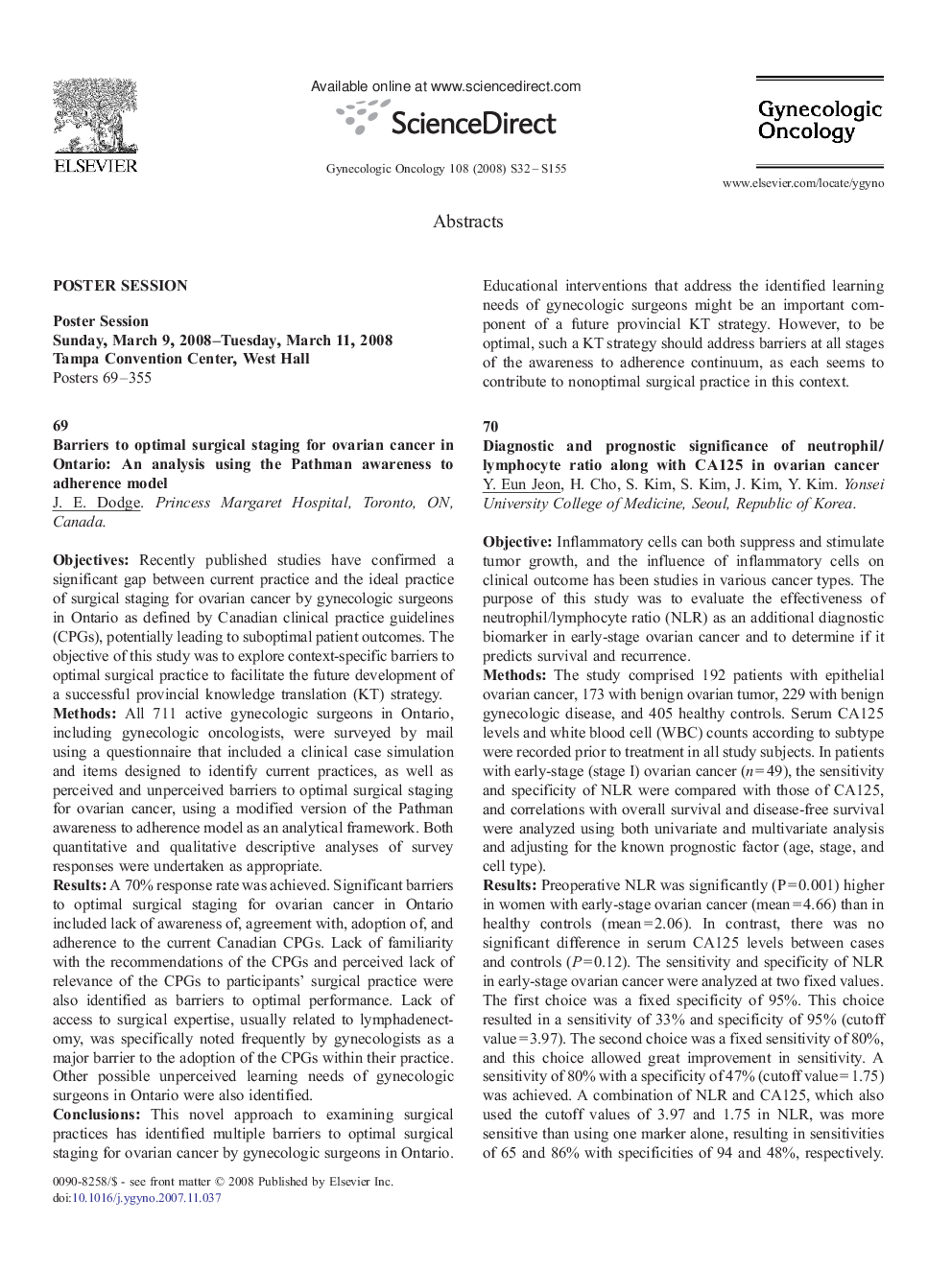 عکس صفحه اول مقاله: POSTER SESSION POSTER SESSION