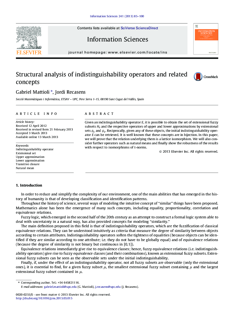 Structural analysis of indistinguishability operators and related concepts