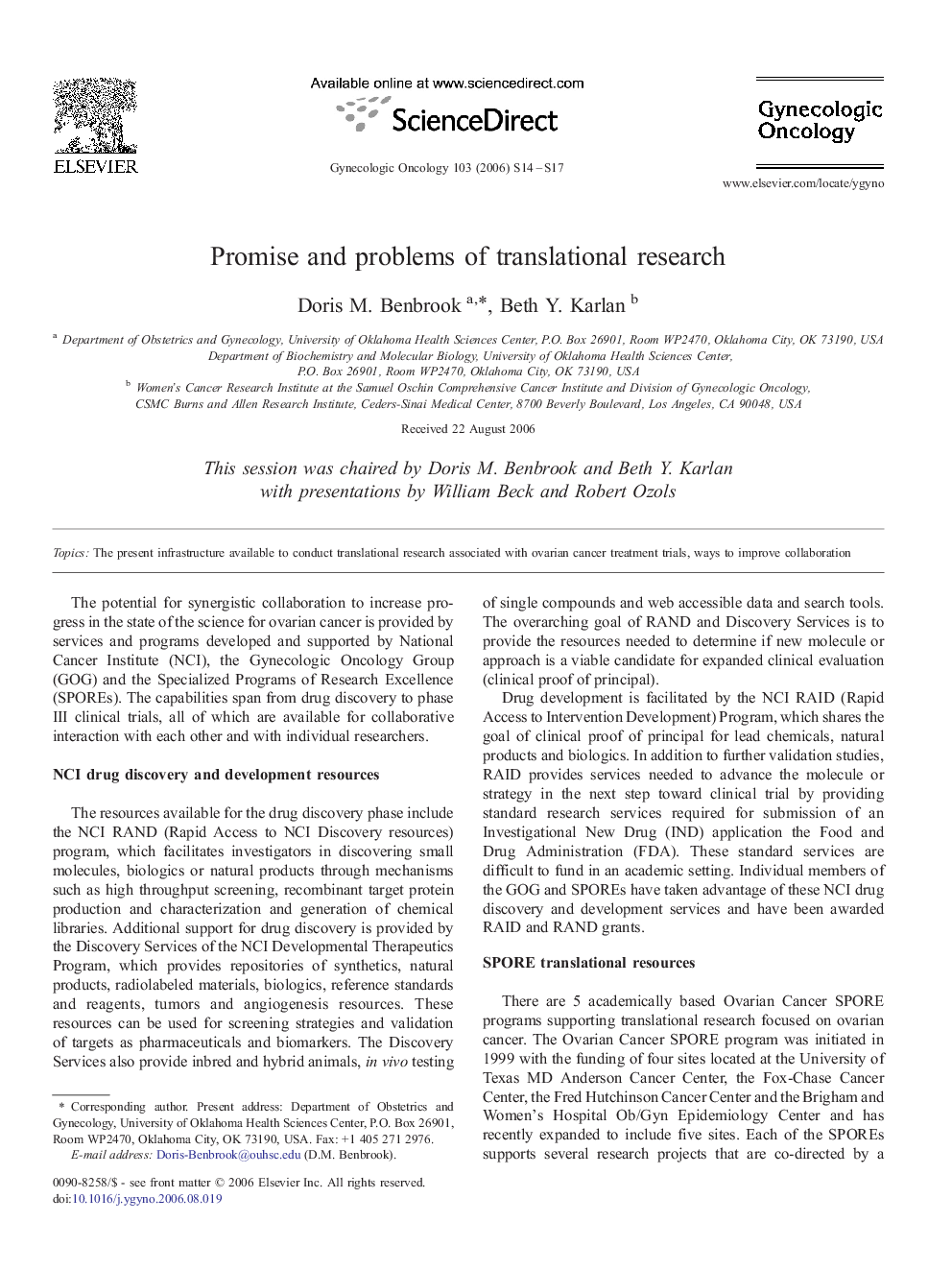 Promise and problems of translational research