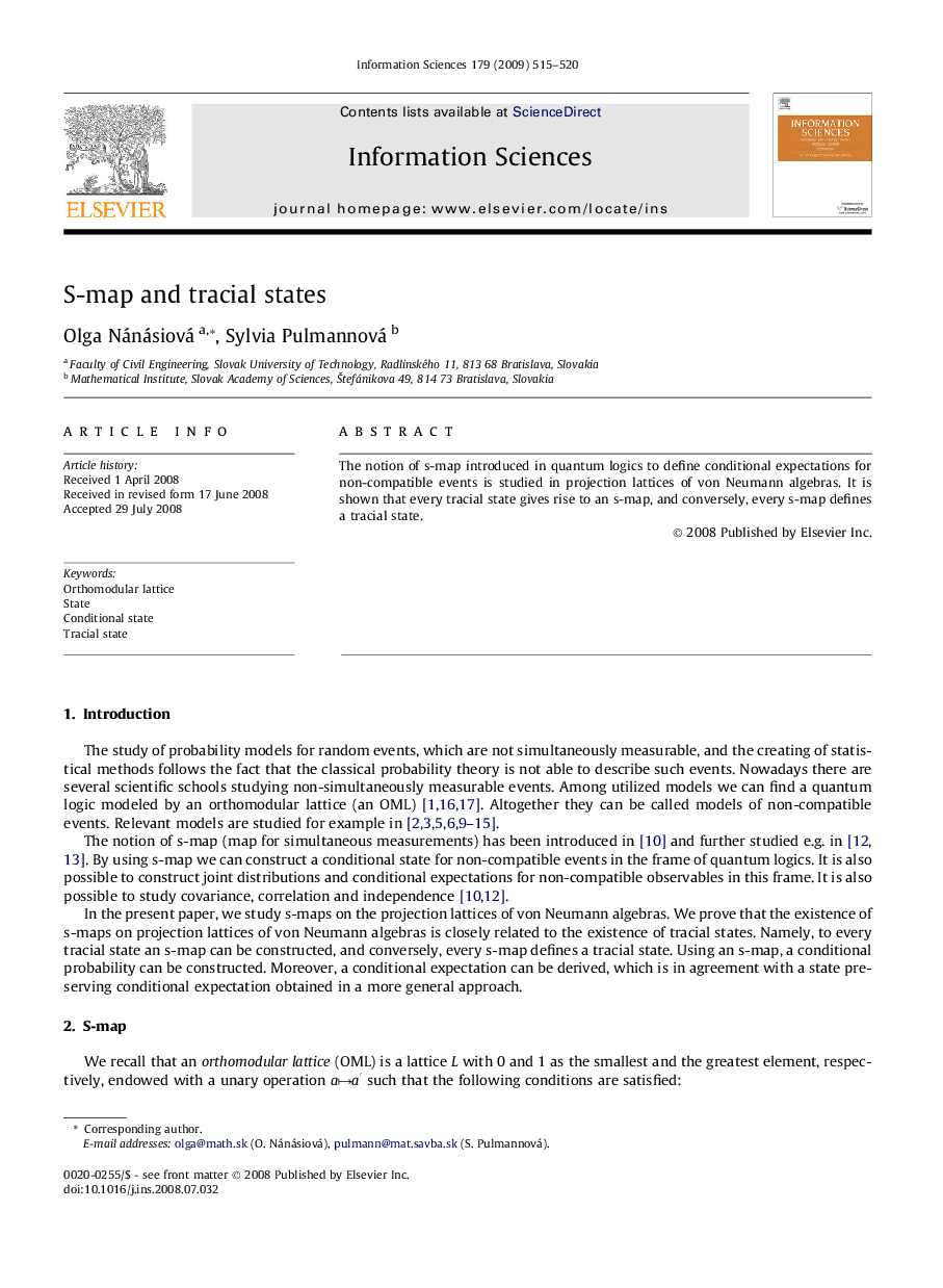 S-map and tracial states