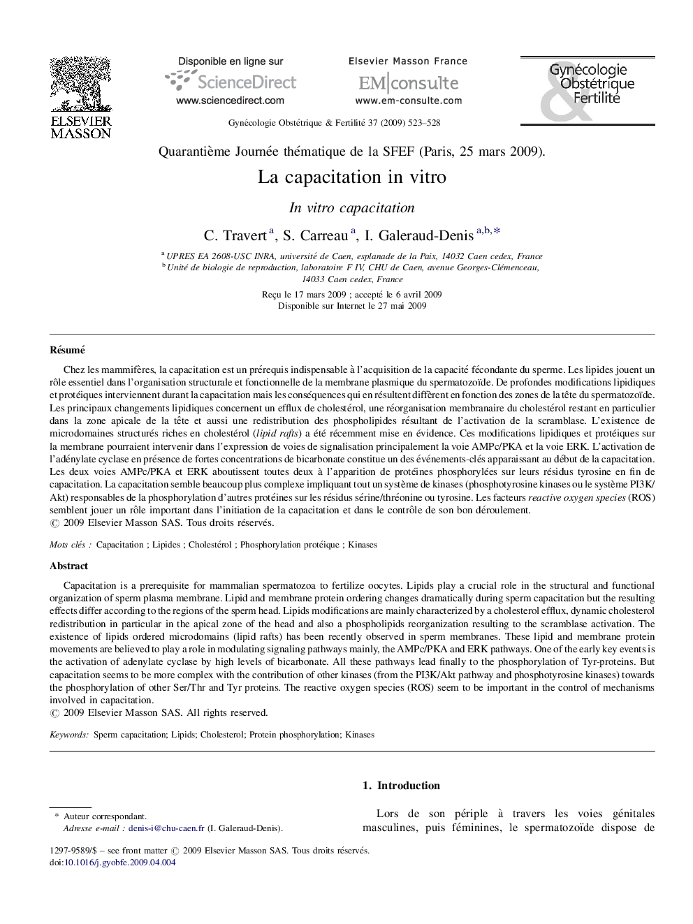 La capacitation in vitro