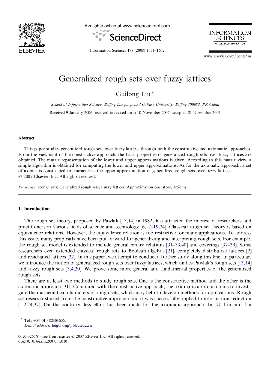 Generalized rough sets over fuzzy lattices