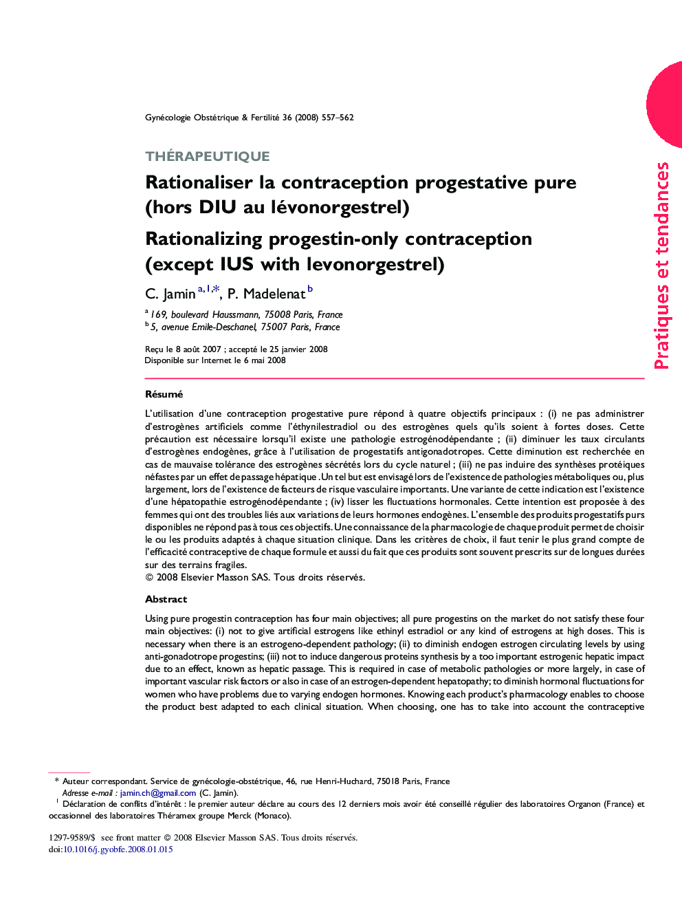 Rationaliser la contraception progestative pure (hors DIU au lévonorgestrel)