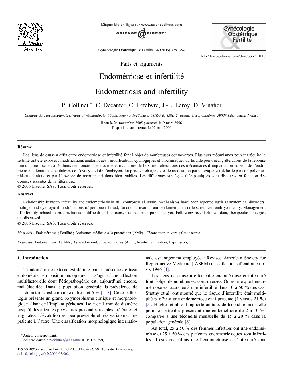 Endométriose et infertilité