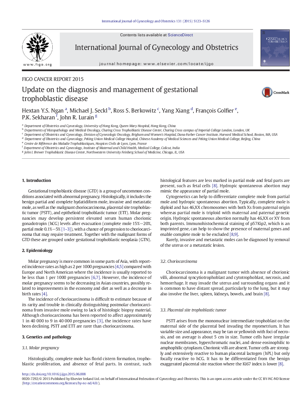 Update on the diagnosis and management of gestational trophoblastic disease