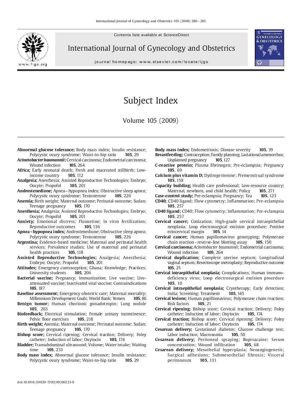 Subject Index
