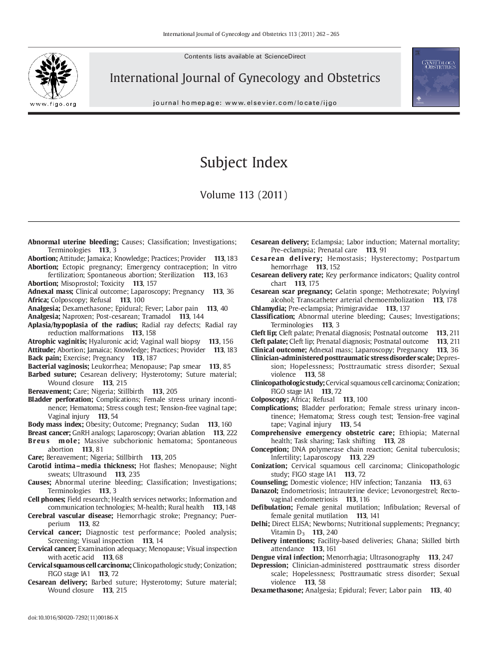 Subject Index