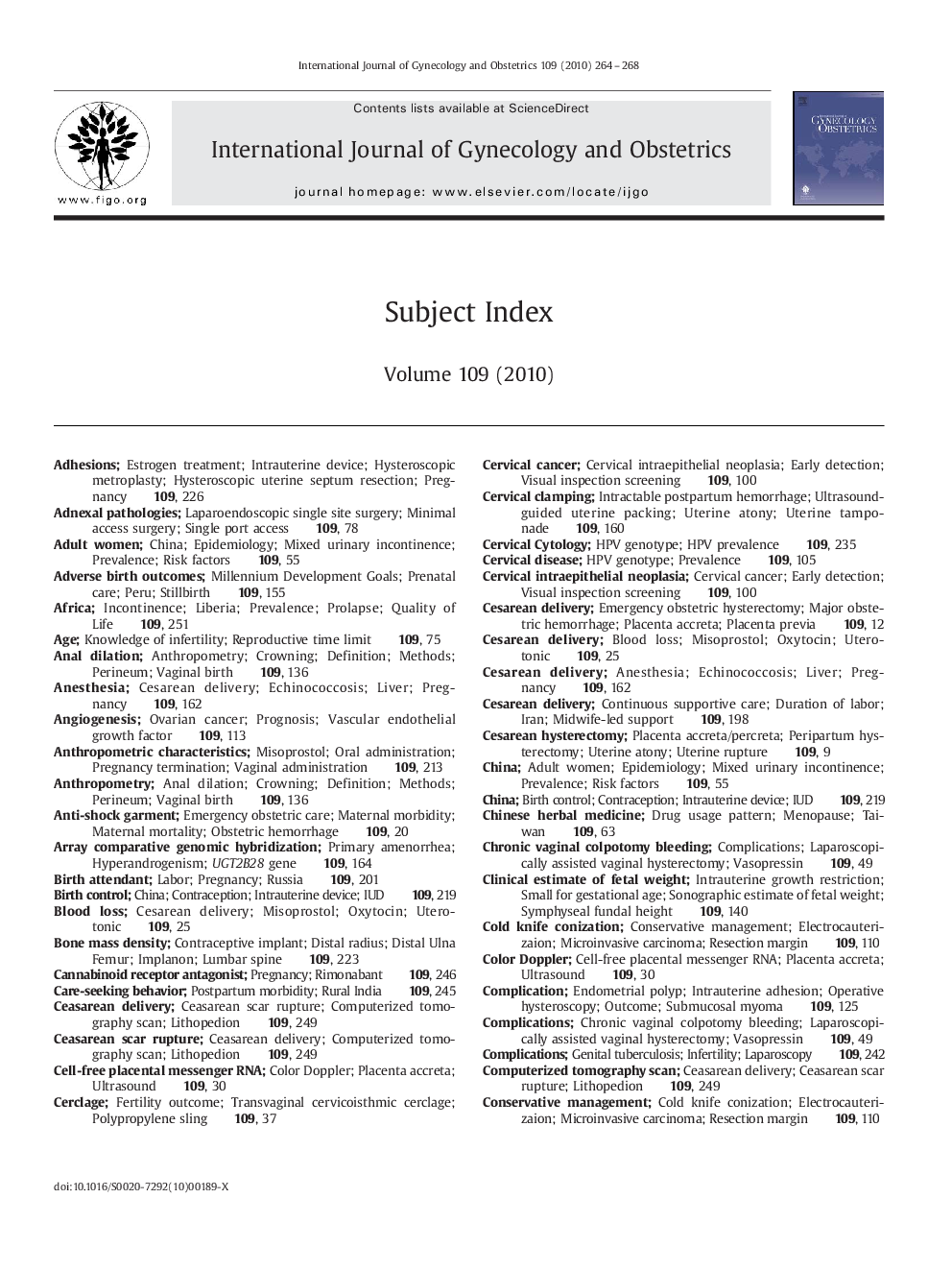 Subject Index