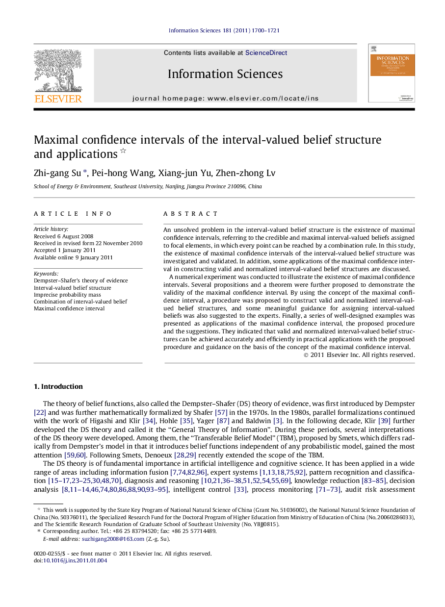 Maximal confidence intervals of the interval-valued belief structure and applications 