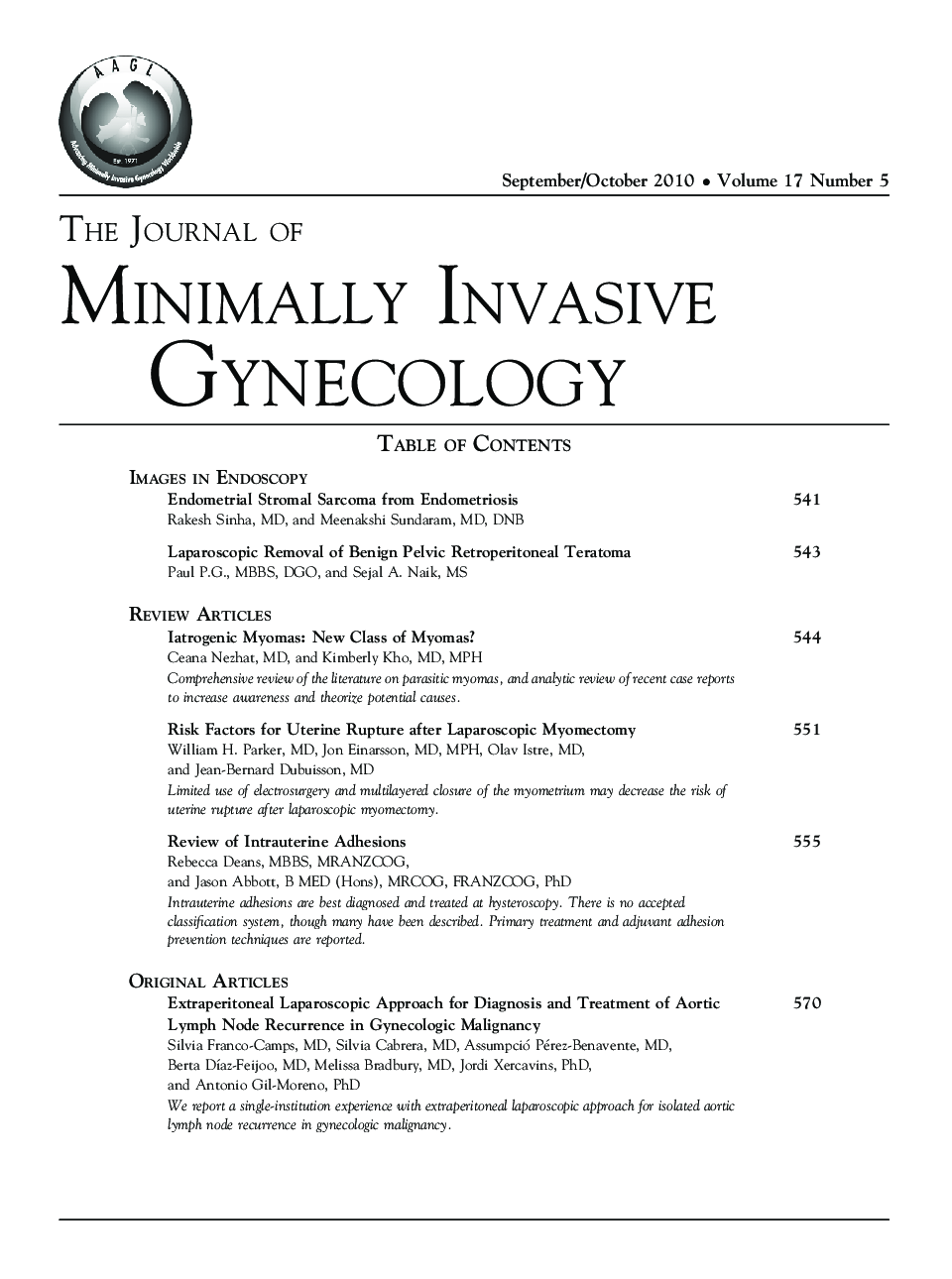 Table of Contents
