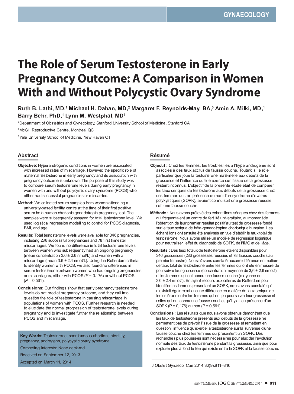 نقش تستوسترون سرم در نتایج اولیه بارداری: مقایسه در زنان مبتلا به سندرم تخمدان پلی کیستیک و بدون آن 
