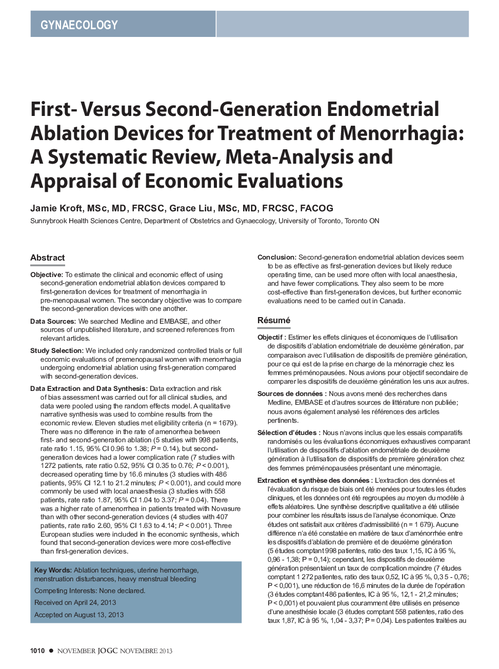 First- Versus Second-Generation Endometrial Ablation Devices for Treatment of Menorrhagia: A Systematic Review, Meta-Analysis and Appraisal of Economic Evaluations