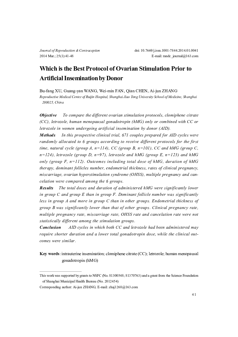 Which is the Best Protocol of Ovarian Stimulation Prior to Artificial Insemination by Donor 