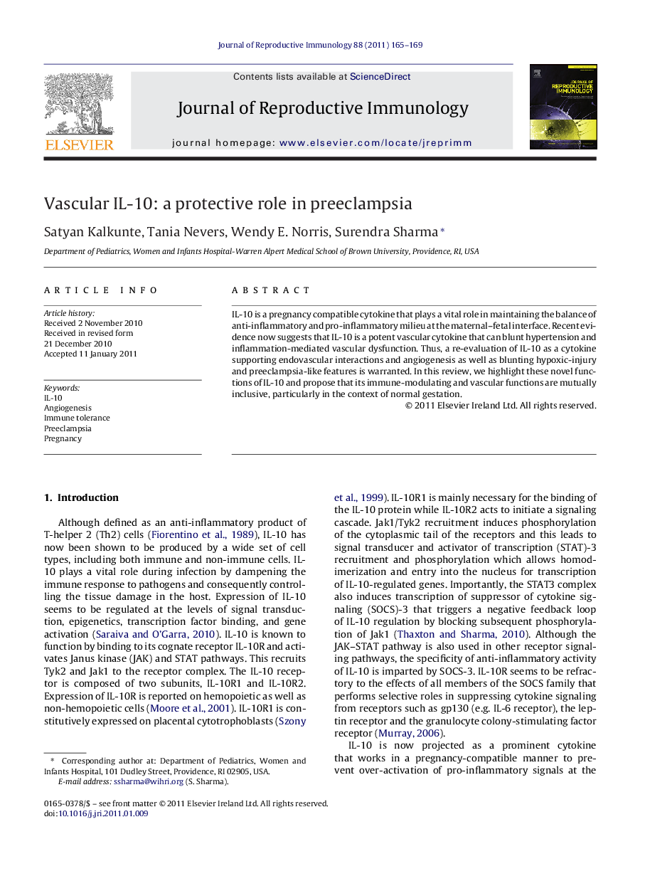 Vascular IL-10: a protective role in preeclampsia