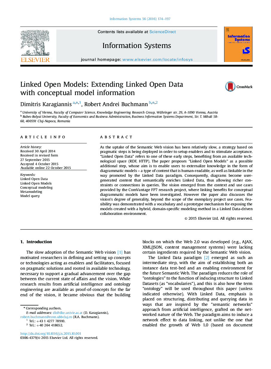 Linked Open Models: Extending Linked Open Data with conceptual model information