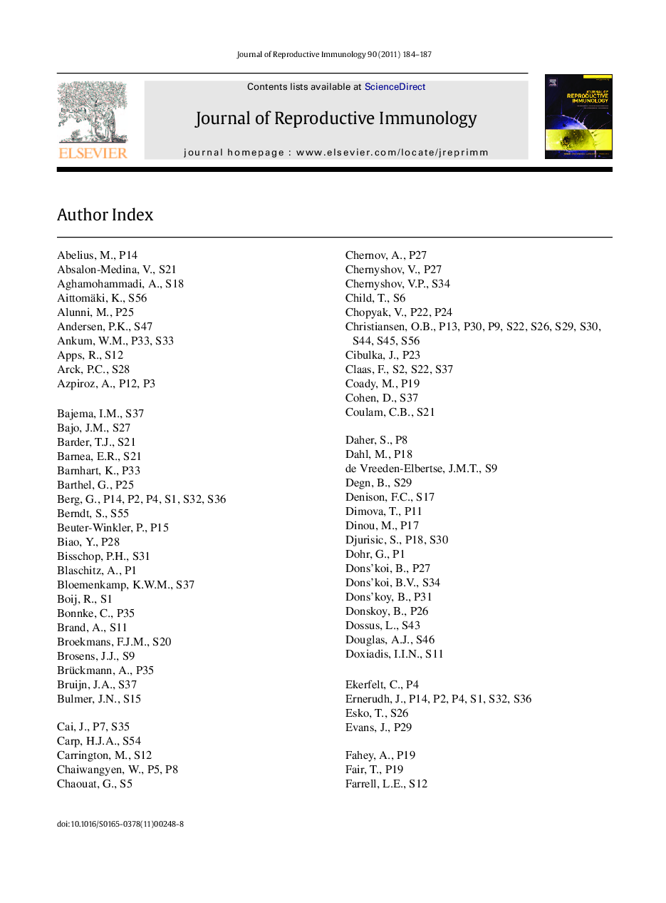 Author Index