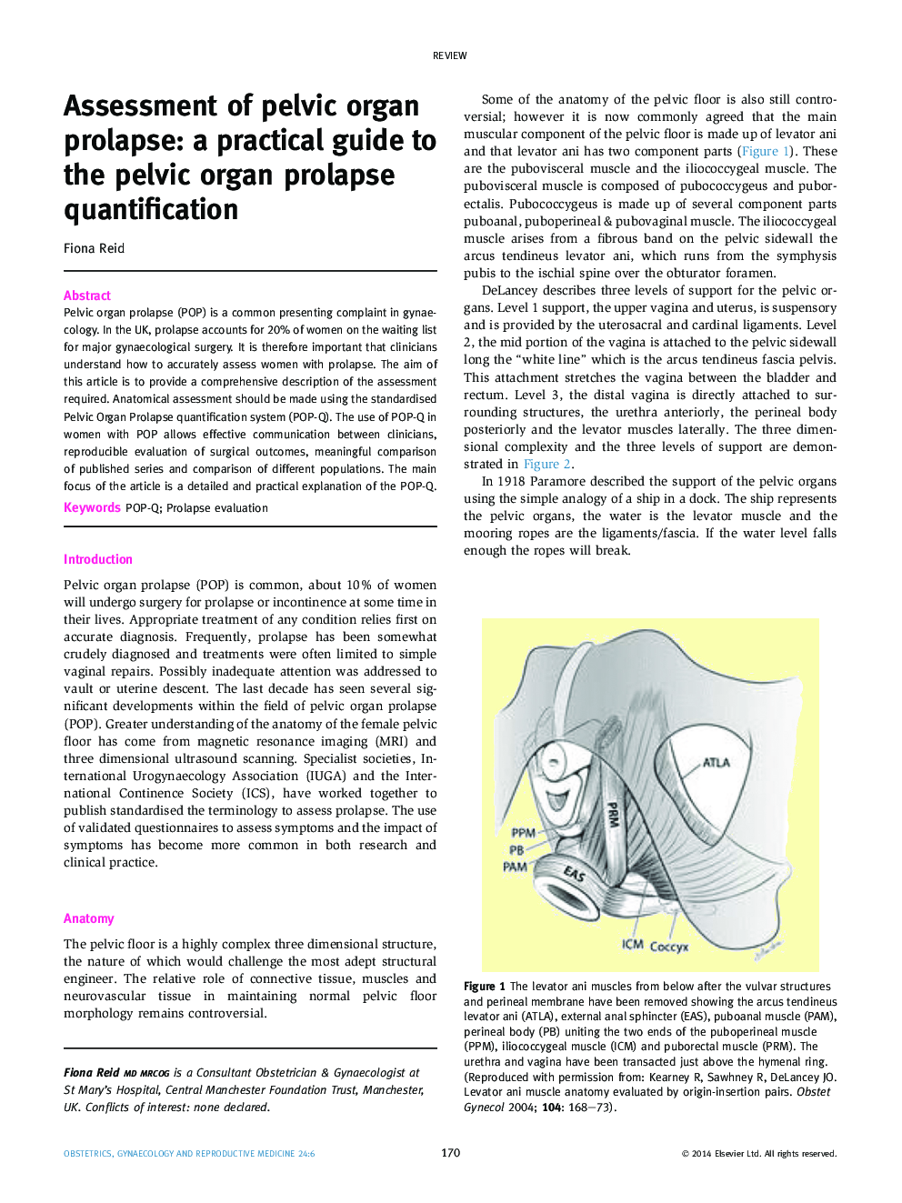 Assessment of pelvic organ prolapse: a practical guide to the pelvic organ prolapse quantification