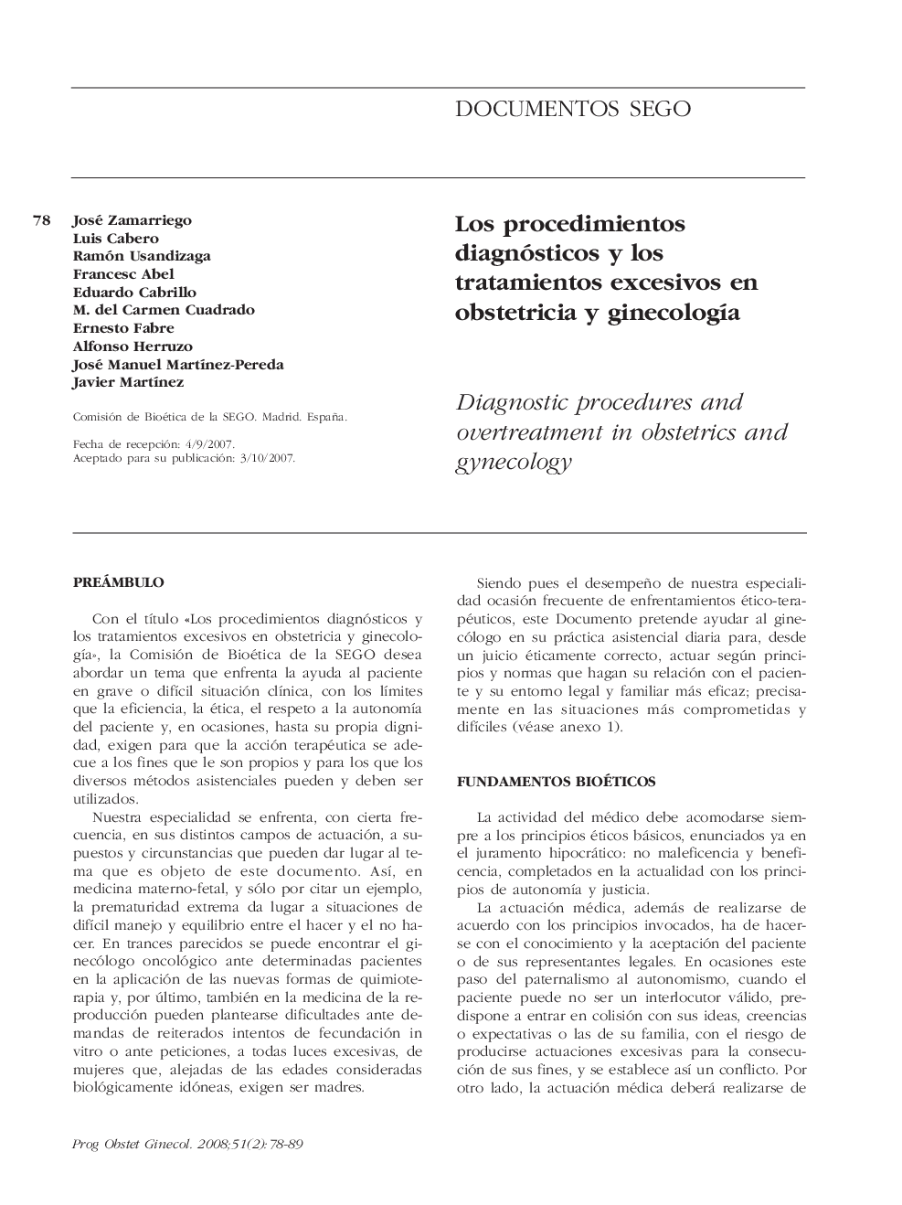 Los procedimientos diagnósticos y los tratamientos excesivos en obstetricia y ginecologÃ­a