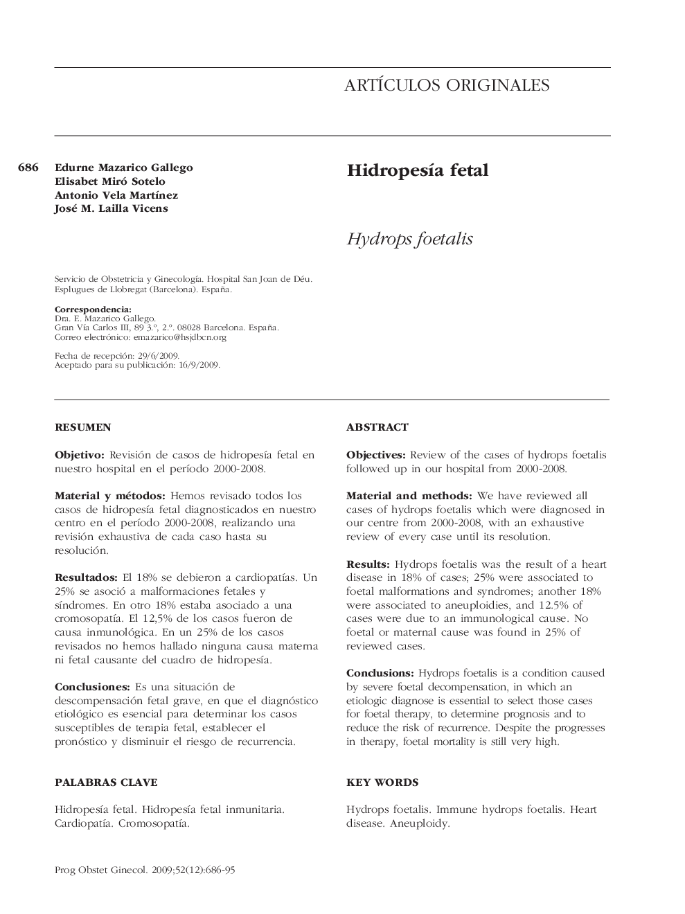 Hidropesía fetal