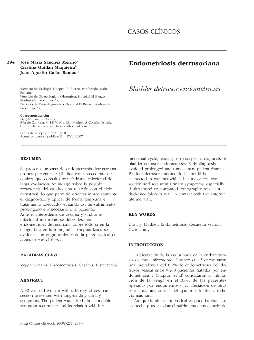 Endometriosis detrusoriana