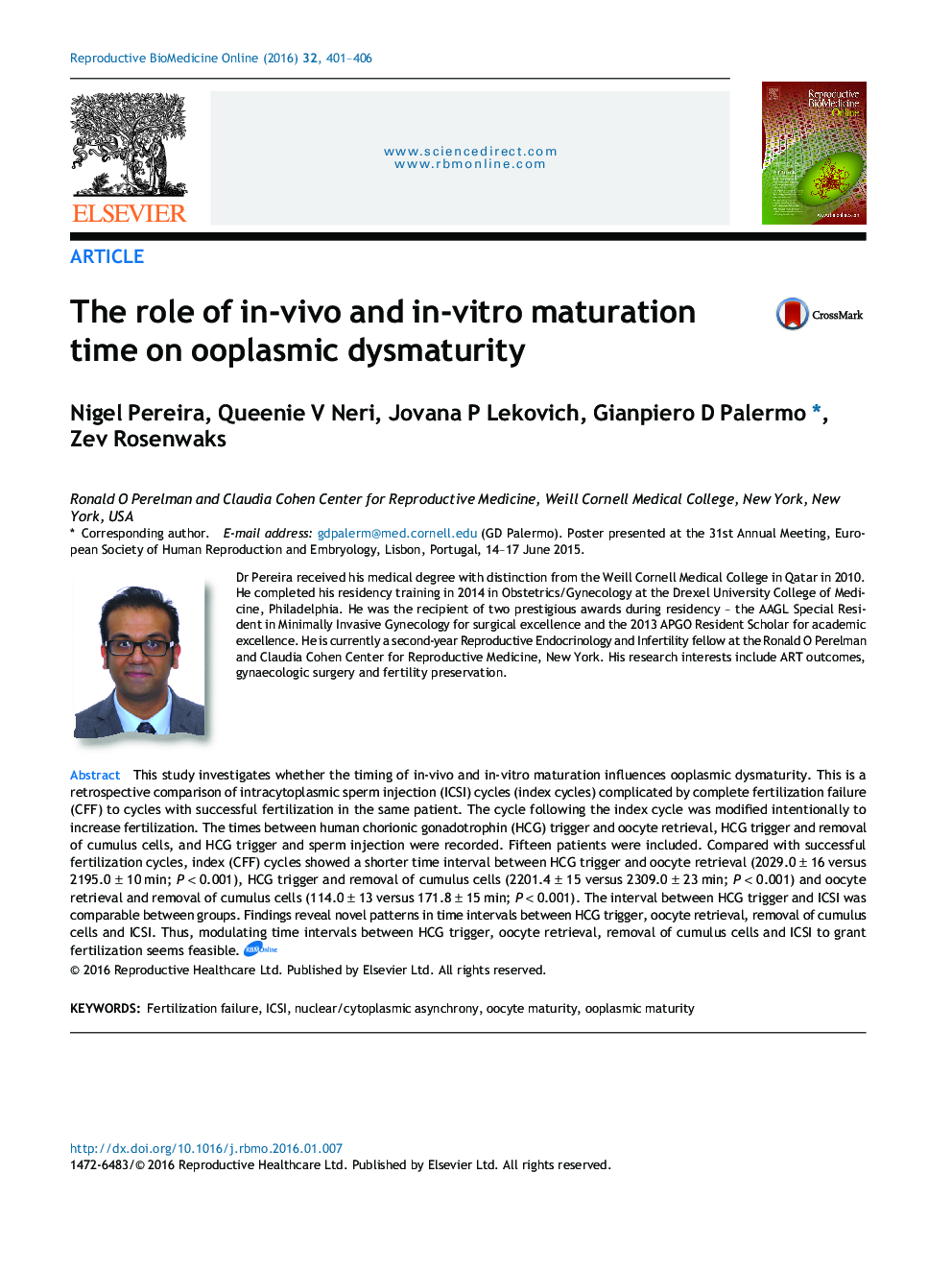 The role of in-vivo and in-vitro maturation time on ooplasmic dysmaturity 